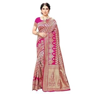 Women's Trendy Banarasi Kanjivaram Navy Color Art Silk Saree