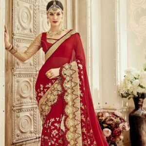 Red Wedding Saree Design